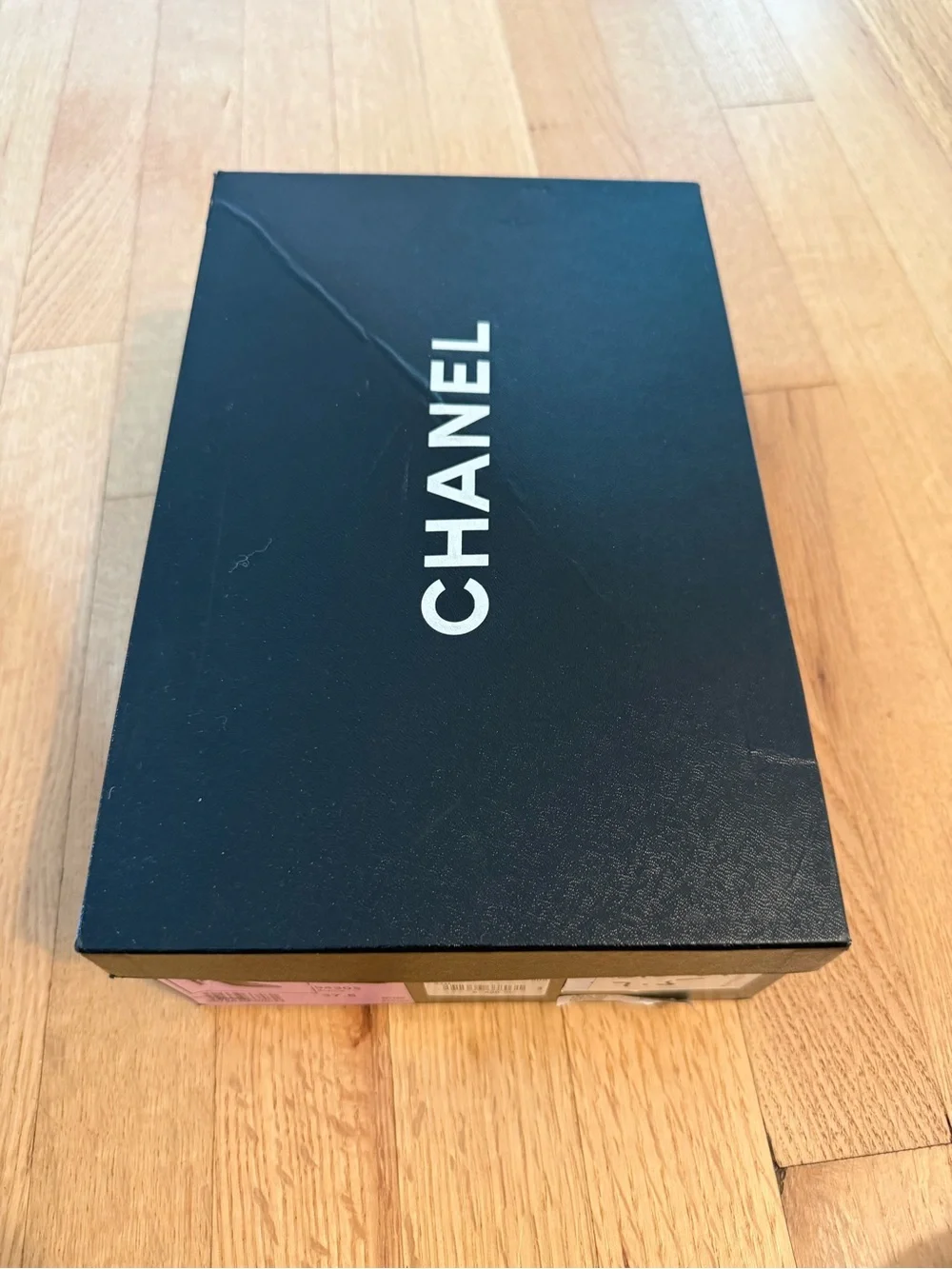 CHANEL Black Quilted Leather Cap-Toe Pumps with Patent CC